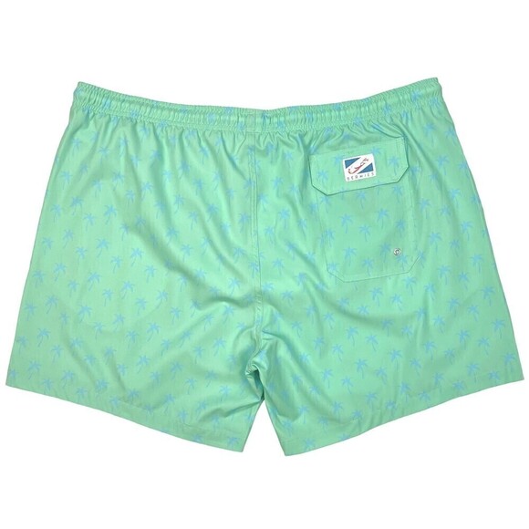 NWT Bermies Men's The Classic 5.5" Inseam Swim Trunks Green Palm XXL - Picture 3 of 8
